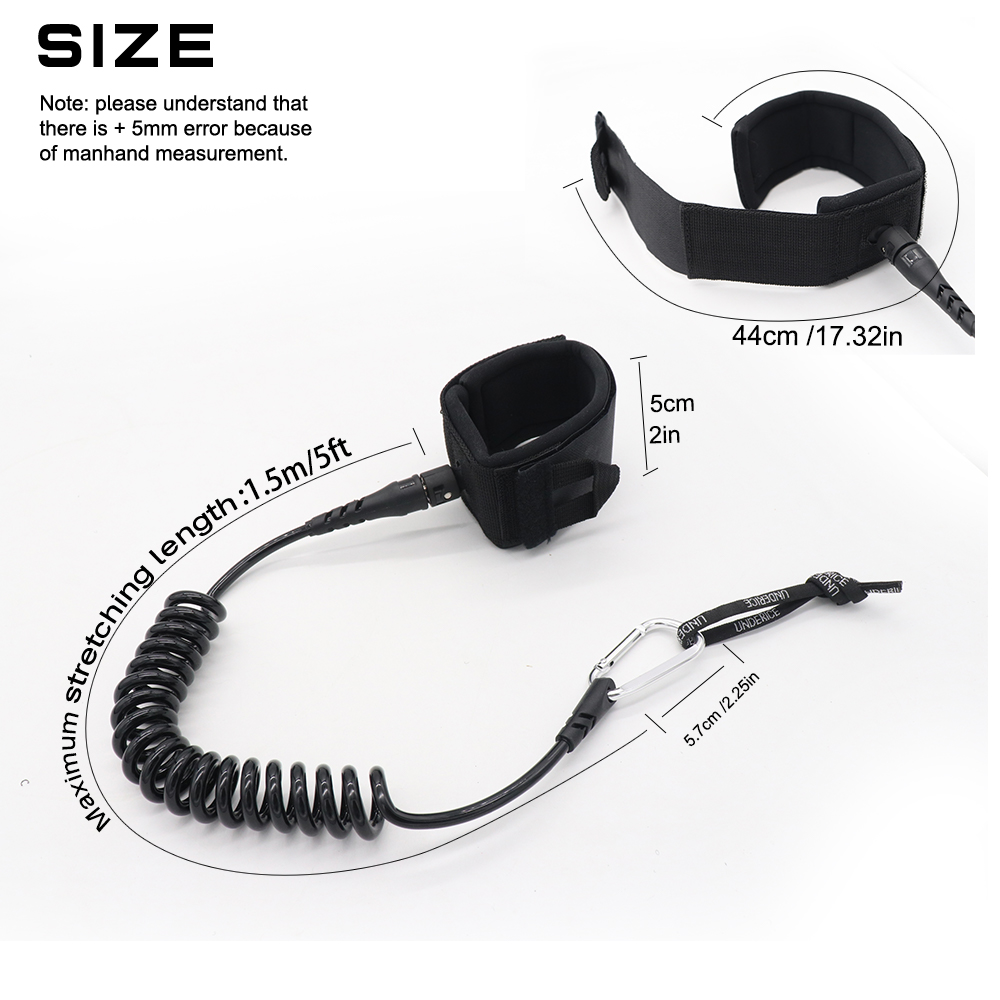 UICE 5FT 5MM Surf Leash Hand R - Surfboard Leash Ankle 评论和价格